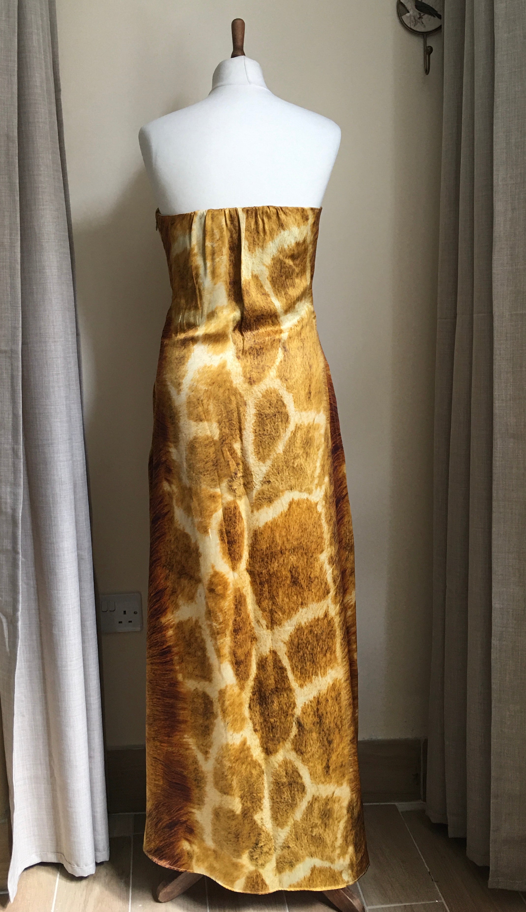 animal print silk dress